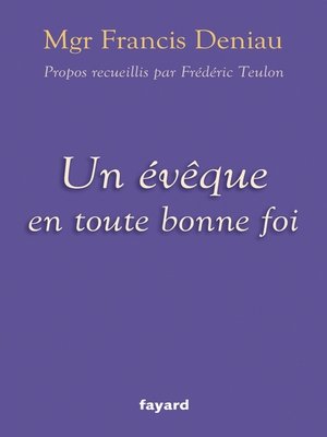 cover image of Un évêque en toute bonne foi